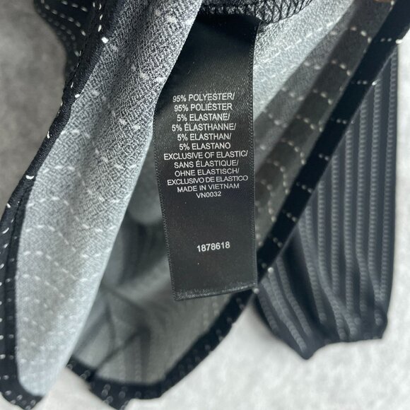 NEW Adrianna Papell Women's S Black & White Striped Long Sleeve Blouse Polyester - Picture 7 of 10